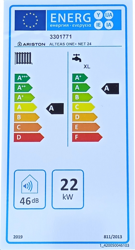 Ariston Alteas One+ Net 24 Fali kondenzációs kombi gázkazán