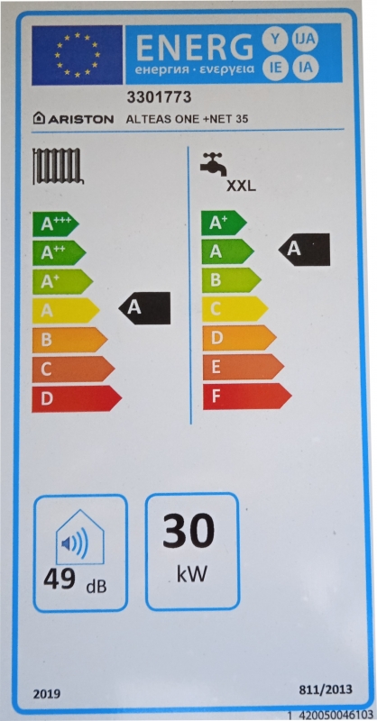 Ariston Alteas One+ Net 35 Fali kondenzációs kombi gázkazán