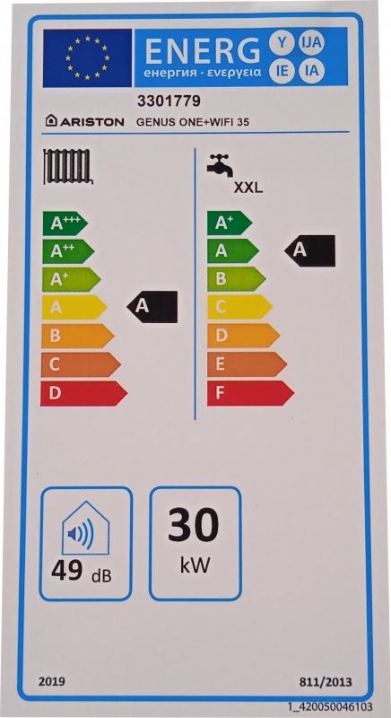 Ariston Genus One+ Wifi 35 EU Fali kondenzációs kombi gázkazán