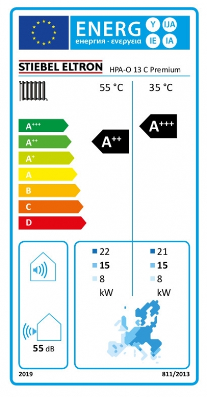 Stiebel Eltron HPA-O 13 C Premium Inverteres, monoblokk kialakítású kültéri levegő-víz hőszivattyú