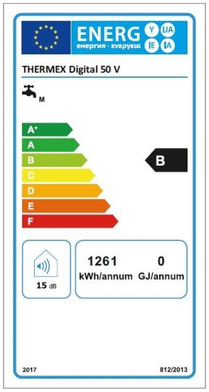 Thermex Digital WiFi 50 V zománcozott elektromos vízmelegítő