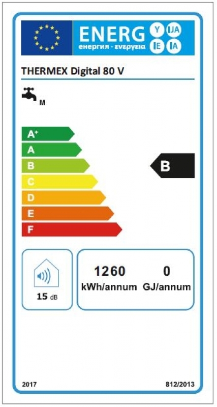 Thermex Digital WiFi 80 V zománcozott elektromos vízmelegítő