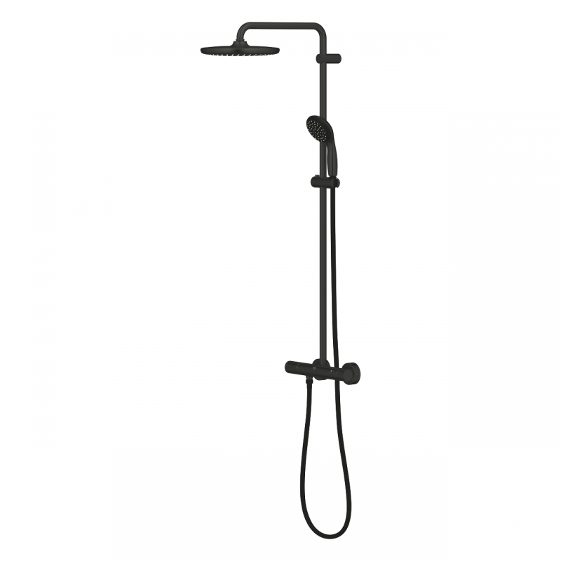 Grohe Vitalio Start System 250 zuhanyrendszer termosztátos csapteleppel fej és kézizuhannyal  matt fekete 266772430