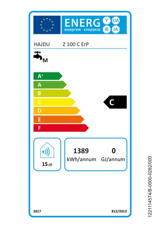 Hajdu Z100 C ErP Villanybojler 100 literes