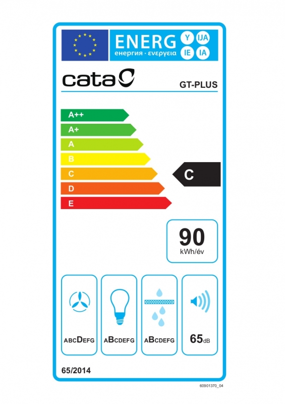 Cata GT-PLUS 45 WH/L LED Beépíthető Páraelszívó fehér
