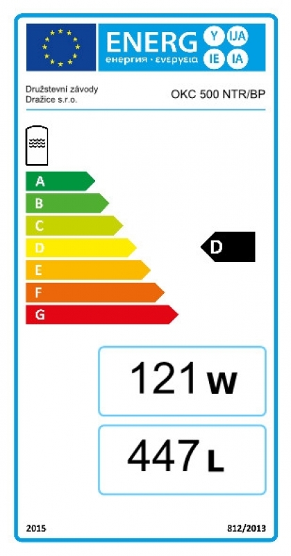 Drazice OKC 500 NTR/BP Álló 1 Hőcserélős Indirekt tároló