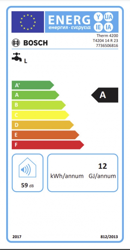 Bosch Therm 4200 WR14-C4 Elemes gyújtású átfolyós gáz vízmelegítő