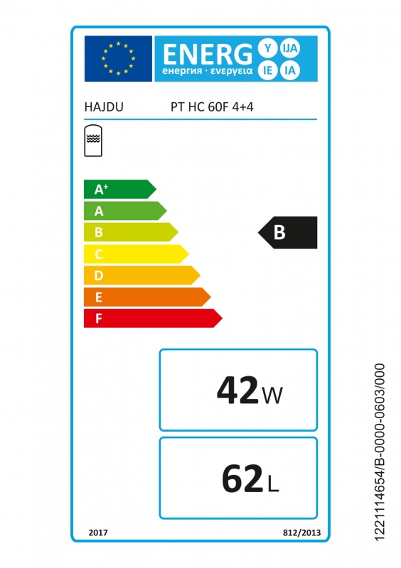 Hajdu PT HC 60 F 4+4 ErP Fali hőszivattyús puffertároló