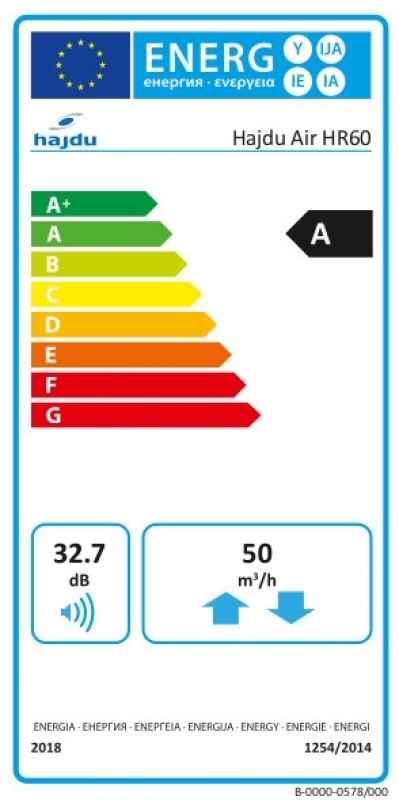 Hajdu Air HR60 hővisszanyerő szellőztető