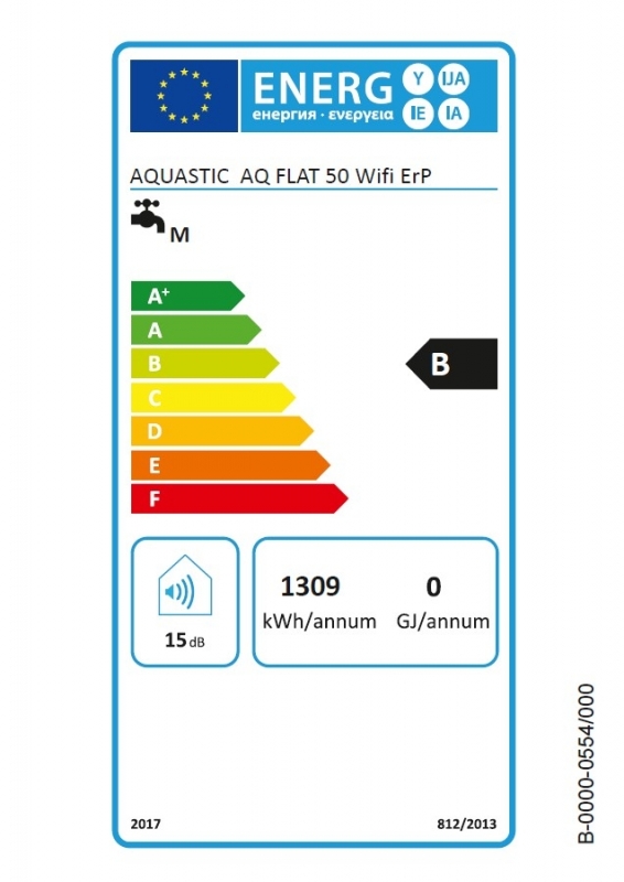 Aquastic Flat 50 Wifi Erp Elektromos vízmelegítő