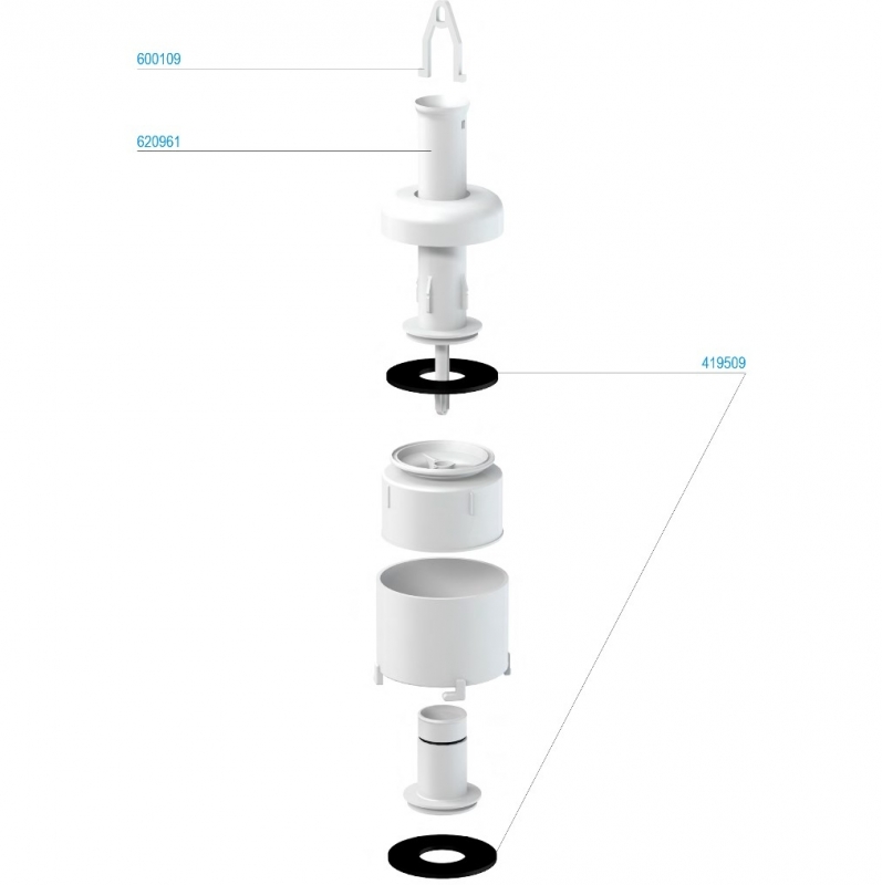 Slovarm Leeresztőszelep öblítőtartályhoz, DUAL, P-2466B-hez 620965