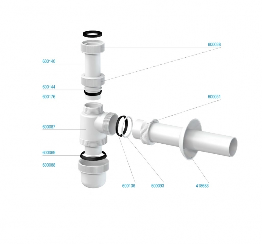 Slovarm Mosdószifon, leeresztőszelep nélkül 620785