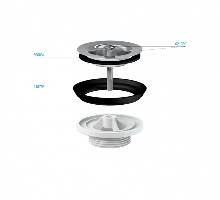 Slovarm Leeresztőszelep, rozsdamentes acél lefolyószűrő Ø63 620890