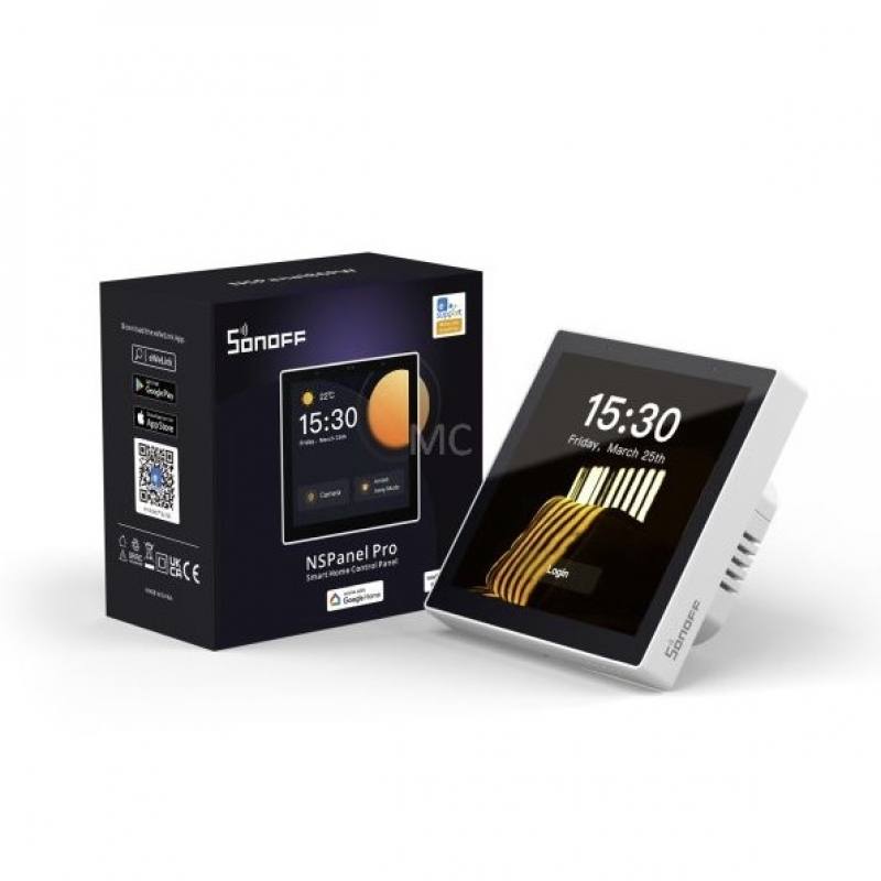 Sonoff NSPanel Pro Zigbee+Bluetooth Érintőképernyős okosotthon vezérlőpanel, fehér