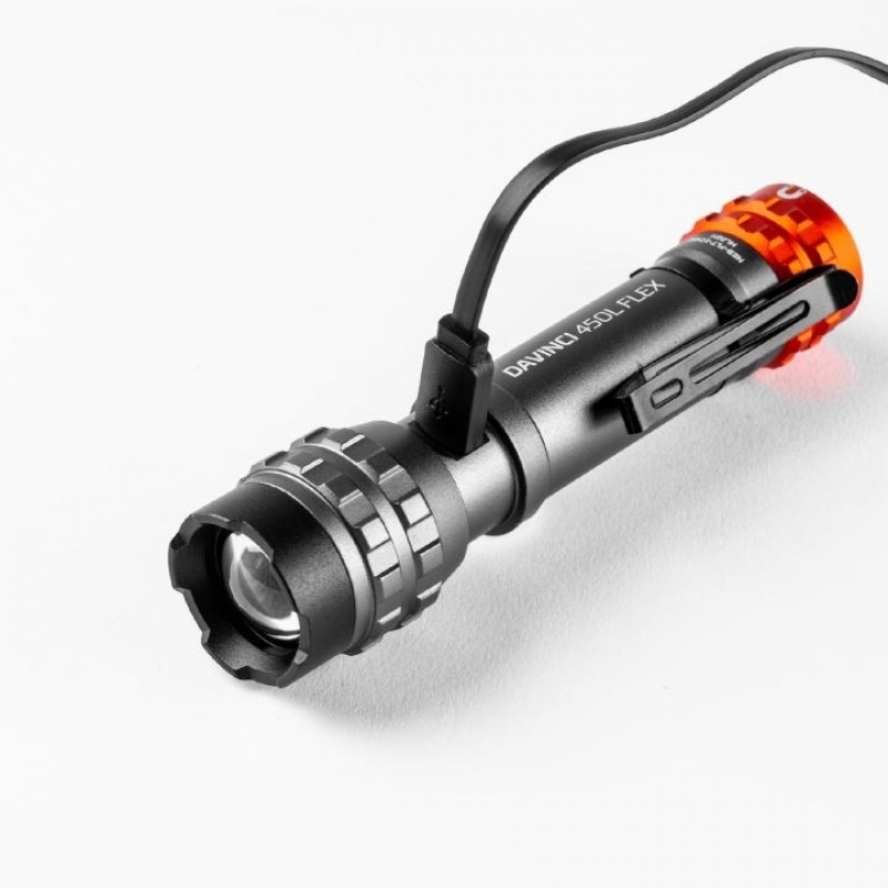 Nebo DAVINCI™ 450l Flex elemlámpa, alumínium testtel és 6x-os zoommal