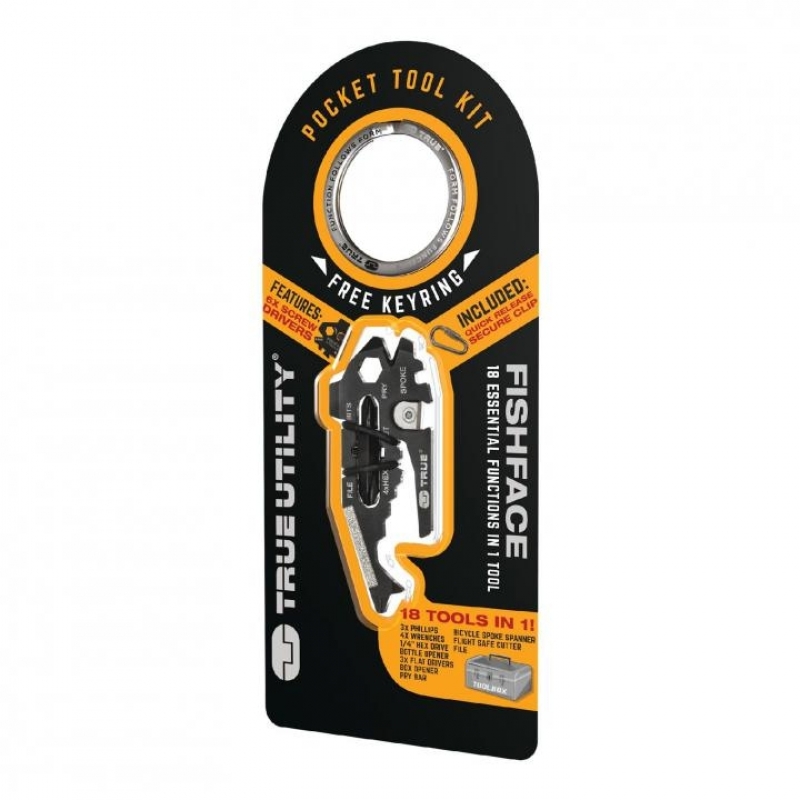 True Utility Fishface 18 az 1-ben csavarkulcs, rozsdamentes acél