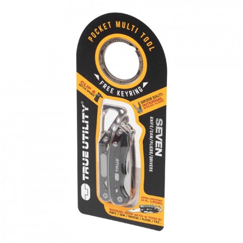 True Utility Seven 9 az 1-ben funkciós szerszám, rozsdamentes acél