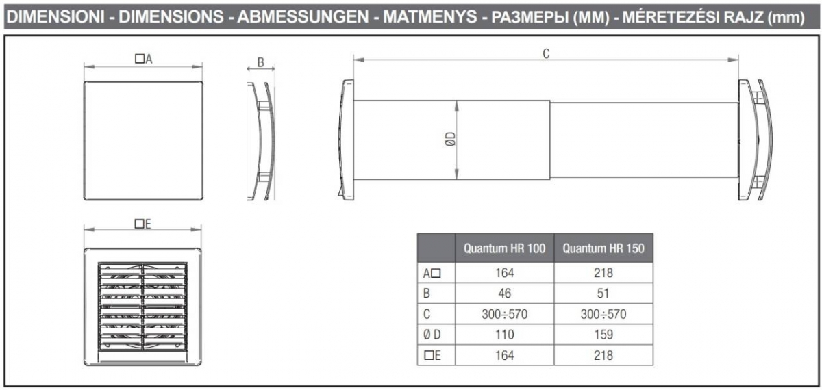 Aerauliqa Quantum HR-150 Decentralizált Hővisszanyerős Helyiségszellőztető