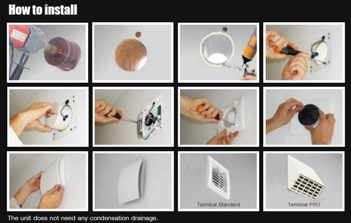 Aerauliqa Quantum HR-150 Pro ISO Decentralizált Hővisszanyerős Helyiségszellőztető, kültéri hangcsillapítóval