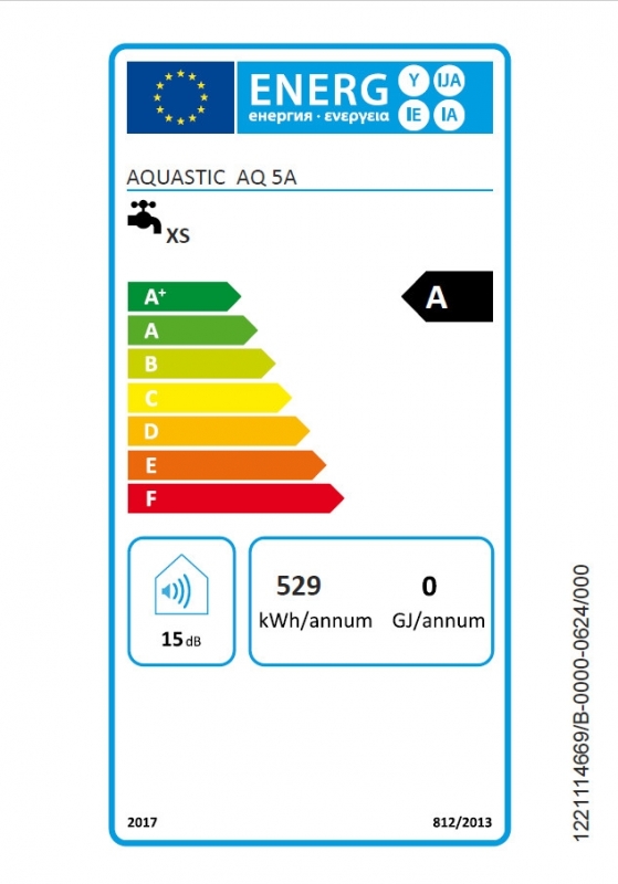 Aquastic AQ 5A Alsós elektromos vízmelegítő egykaros csapteleppel - ÚJ
