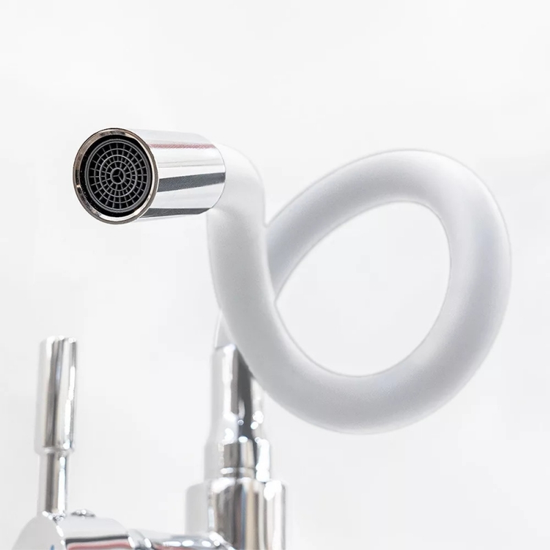 Leziter Corin Álló mosogató csaptelep flexibilis kifolyócsővel, fehér (ZS-7012-WH)