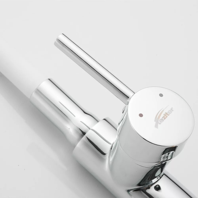 Leziter Corin Álló mosogató csaptelep flexibilis kifolyócsővel, fehér (ZS-7012-WH)