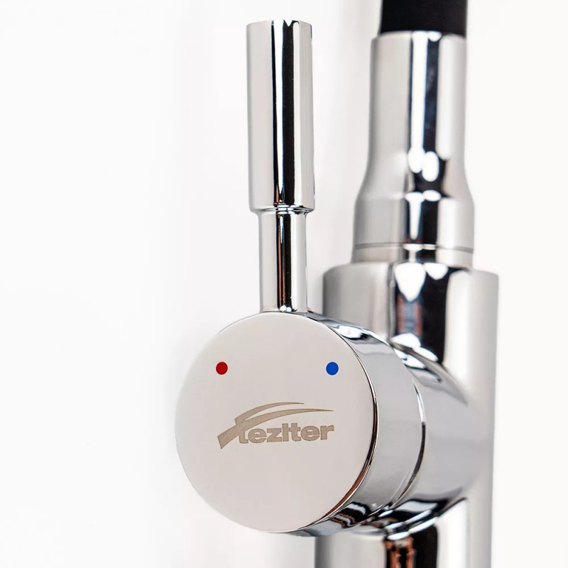 Leziter Corin Álló mosogató csaptelep flexibilis kifolyócsővel, fekete (ZS-7012)