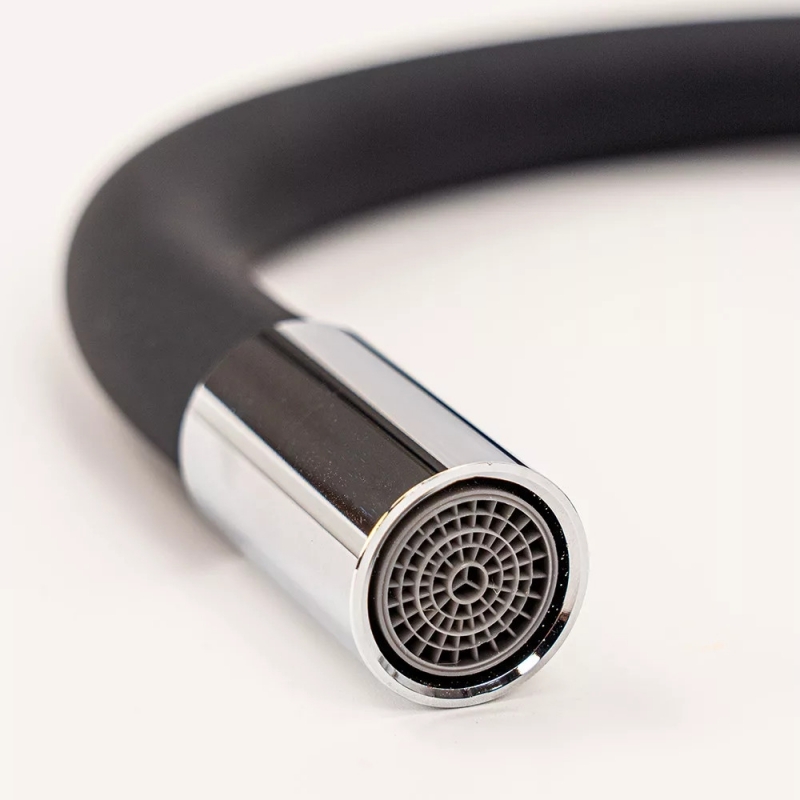 Leziter Corin Álló mosogató csaptelep flexibilis kifolyócsővel, fekete (ZS-7012)