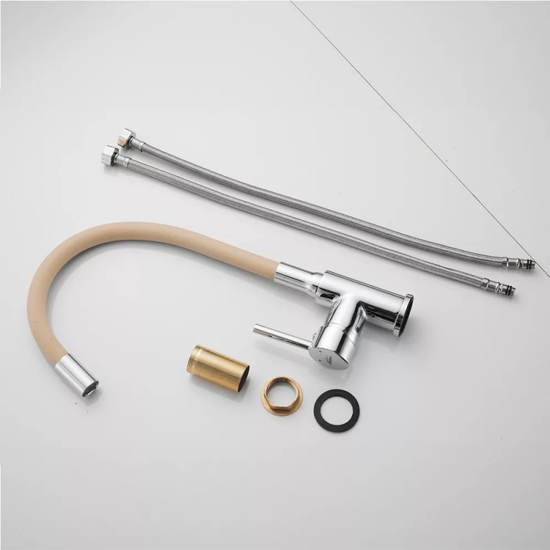 Leziter Corin Álló mosogató csaptelep flexibilis kifolyócsővel, bézs (ZS-7012-BEI)