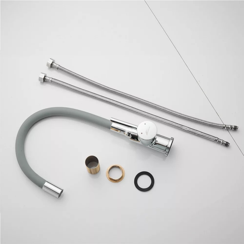 Leziter Corin Álló mosogató csaptelep flexibilis kifolyócsővel, szürke (ZS-7012-GR)