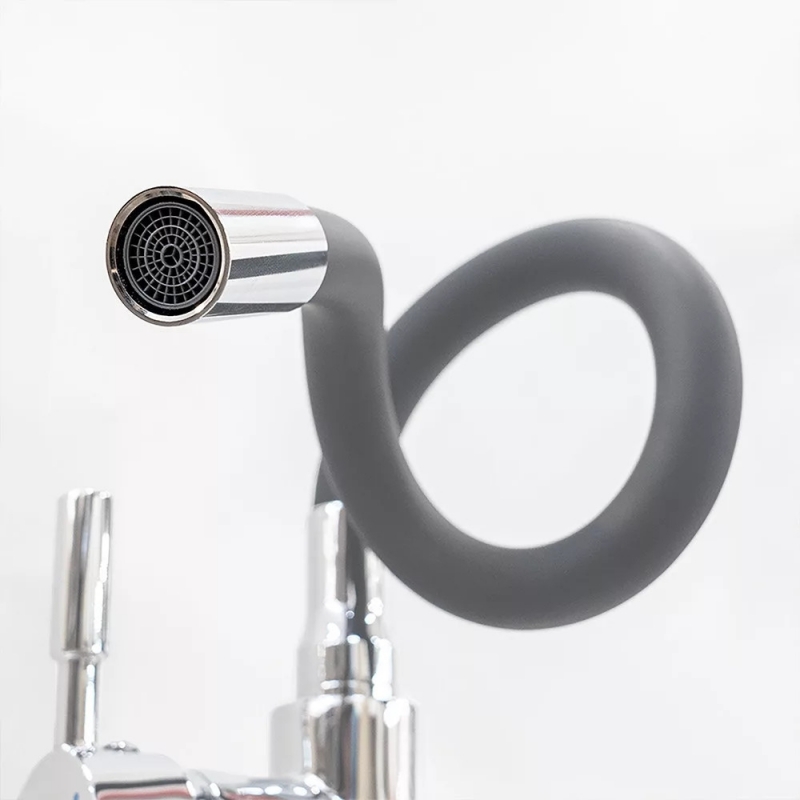 Leziter Corin Álló mosogató csaptelep flexibilis kifolyócsővel, szürke (ZS-7012-GR)