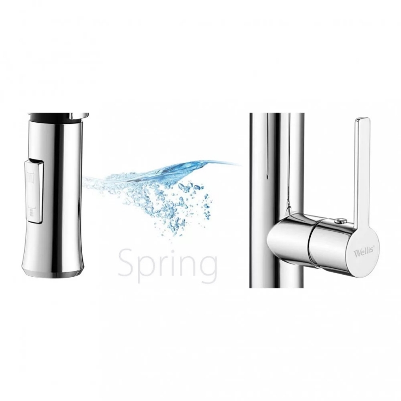 Spring Egykaros mosogató csaptelep kihúzható fejjel (ACS0217)