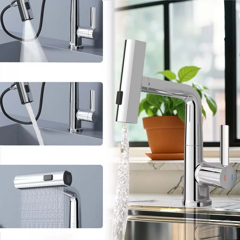 Leziter Mara Mosogató csaptelep multifunkciós fejjel, króm (ZS-7020N-CH)