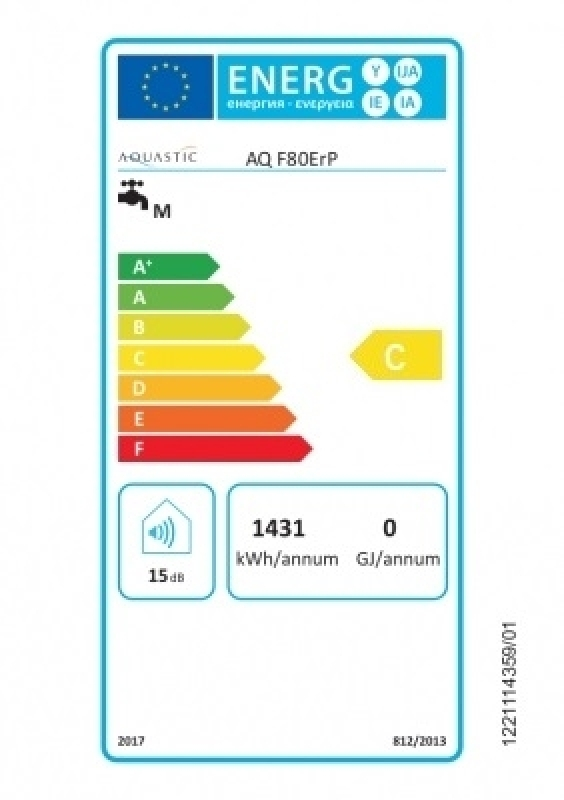 Aquastic AQ Flat F80 ErP Elektromos forróvíztároló  (csomagolás és termék sérült) 25/203
