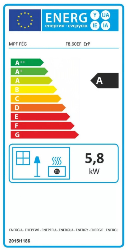 FÉG F8.60EF ErP2 Parapetes gázkonvektor 5,4 kW