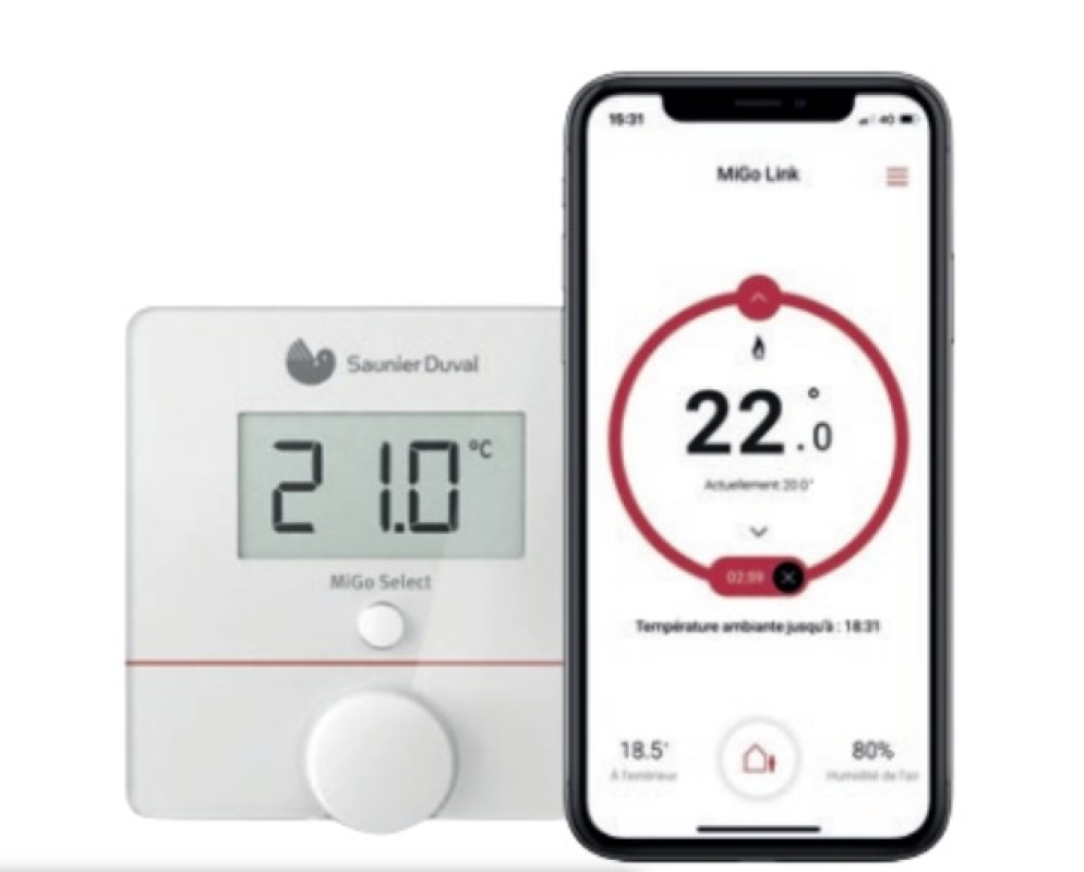 Saunier Duval MiGo Select Programozható vezeték nélküli szobatermosztát (SRT 51f)