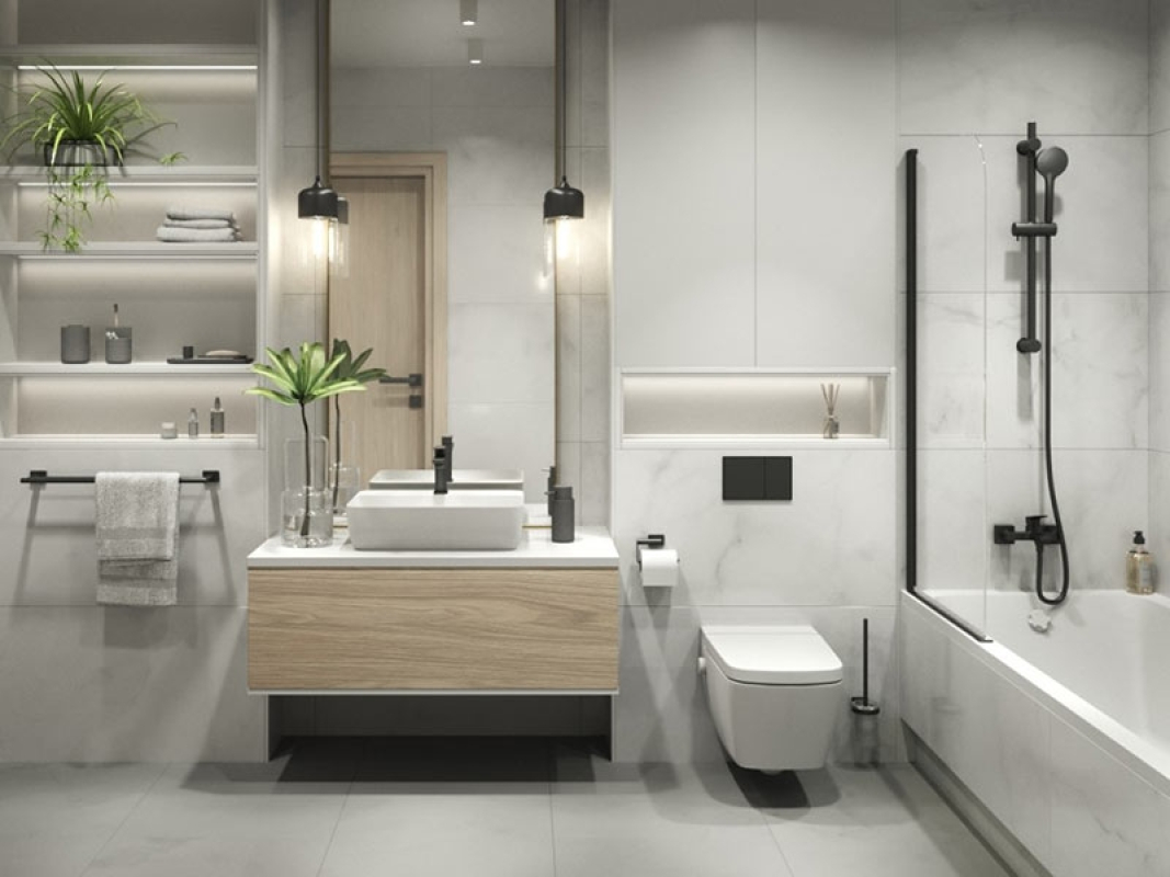 Ferro Greta Black Fali WC-papír tartó, matt fekete