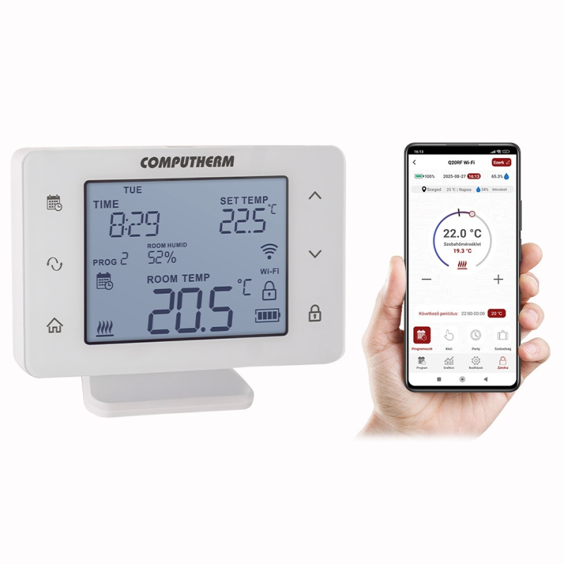 Computherm Q20RF Wi-Fi Vezeték nélküli programozható termosztát