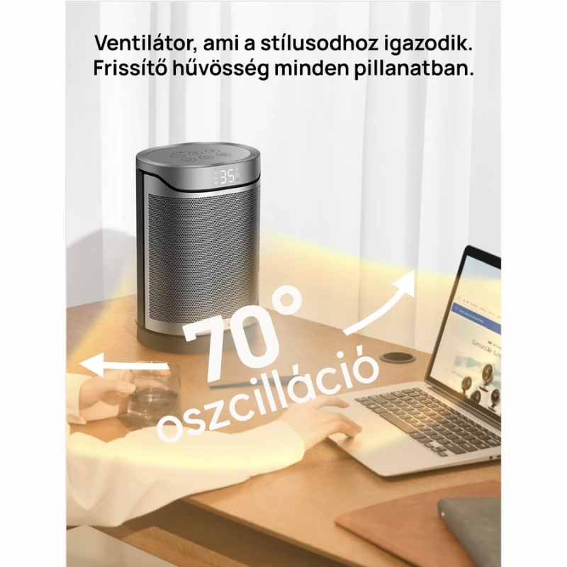 Dreo Atom 318 Hordozható elektromos kerámia fűtőtest 1500 W