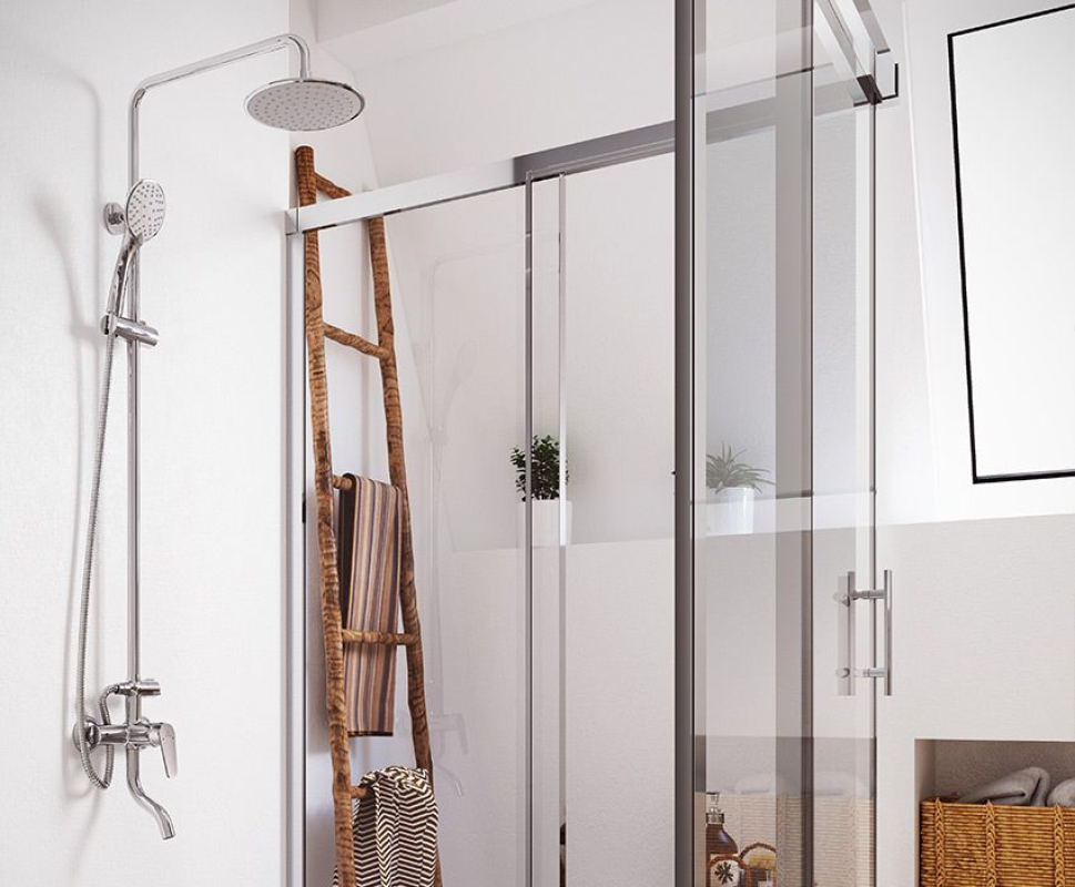 Mofém Zenit Zuhanyrendszer alsó kifolyócsővel és teleszkópos felszállócsővel 153-1901-02