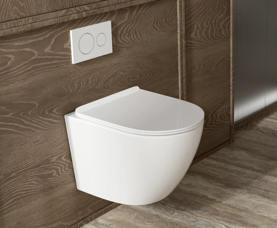 Mofém EVO Perem nélküli fali kerámia WC lecsapódásgátló ülőkével 700532800