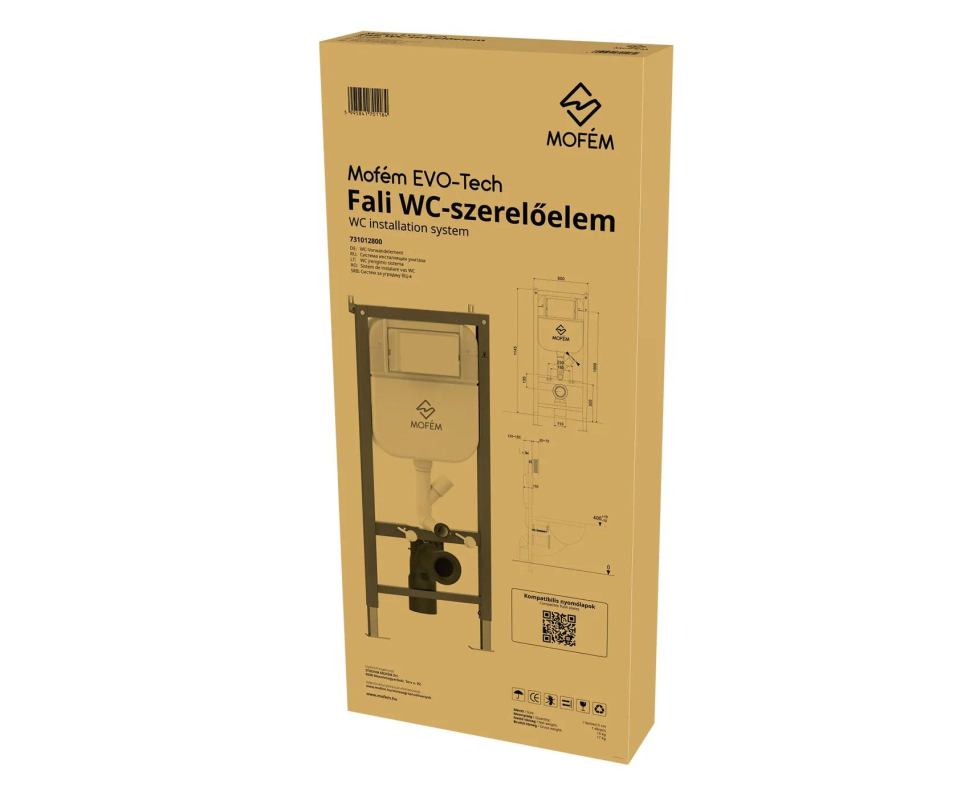 Mofém EVO-Tech Beépíthető fali WC-szerelőelem dupla öblítéssel 731012800