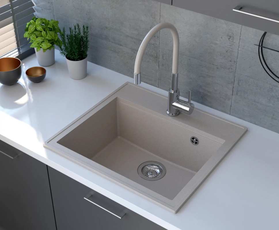 Mofém Zenit Gránit egymedencés mosogatótálca bézs 760012801B2