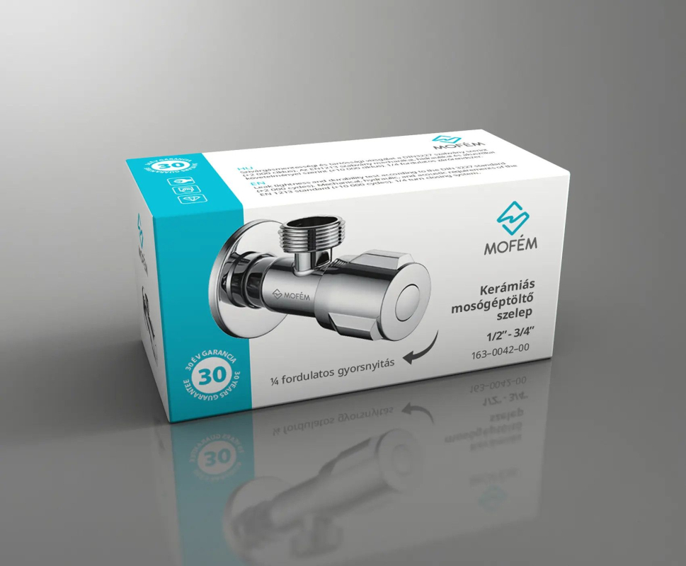 Mofém 1/2x3/4 Kerámiás mosógéptöltő sarokszelep 163-0042-00
