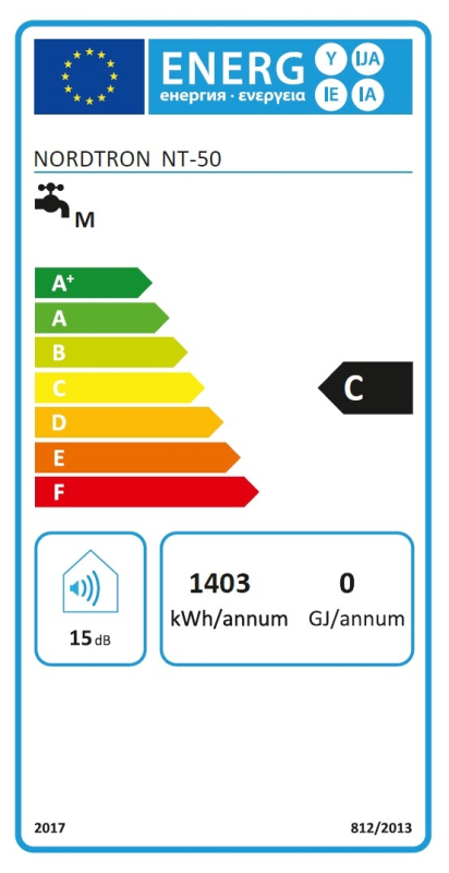 Nordtron NT 50 ERP Elektromos vízmelegítő
