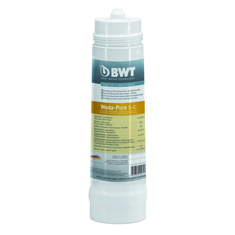BWT Woda-pure S-C aktívszenes vízszűrő és MM vízszűrő fej 3/8