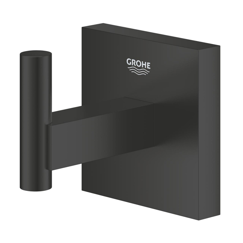 Grohe Start Cube Szögletes fürdőköntös akasztó matt fekete 409612430