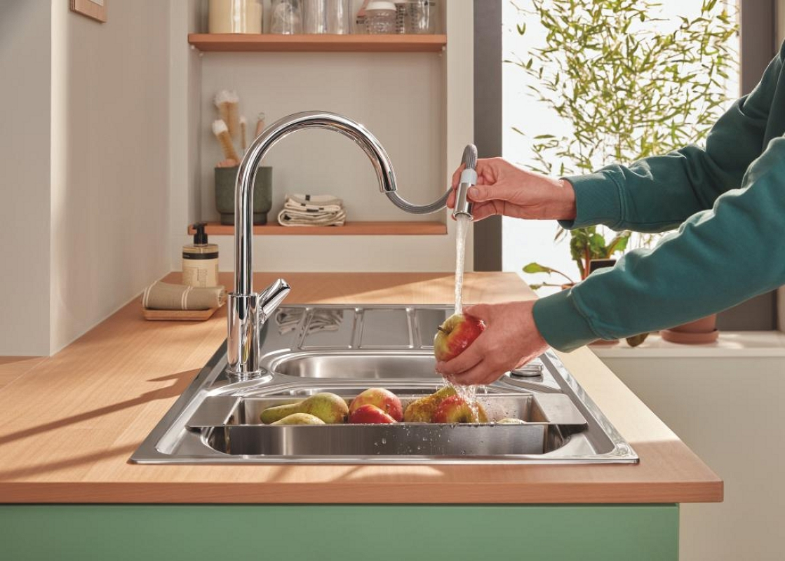 Grohe Start Edge egykaros konyhai csaptelep magas és kihúzható kifolyócsővel 30550000