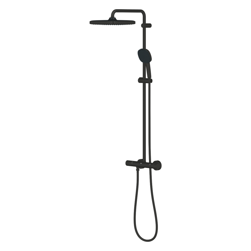 Grohe Vitalio Comfort 250 Termosztátos zuhanyrendszer matt fekete 266962431