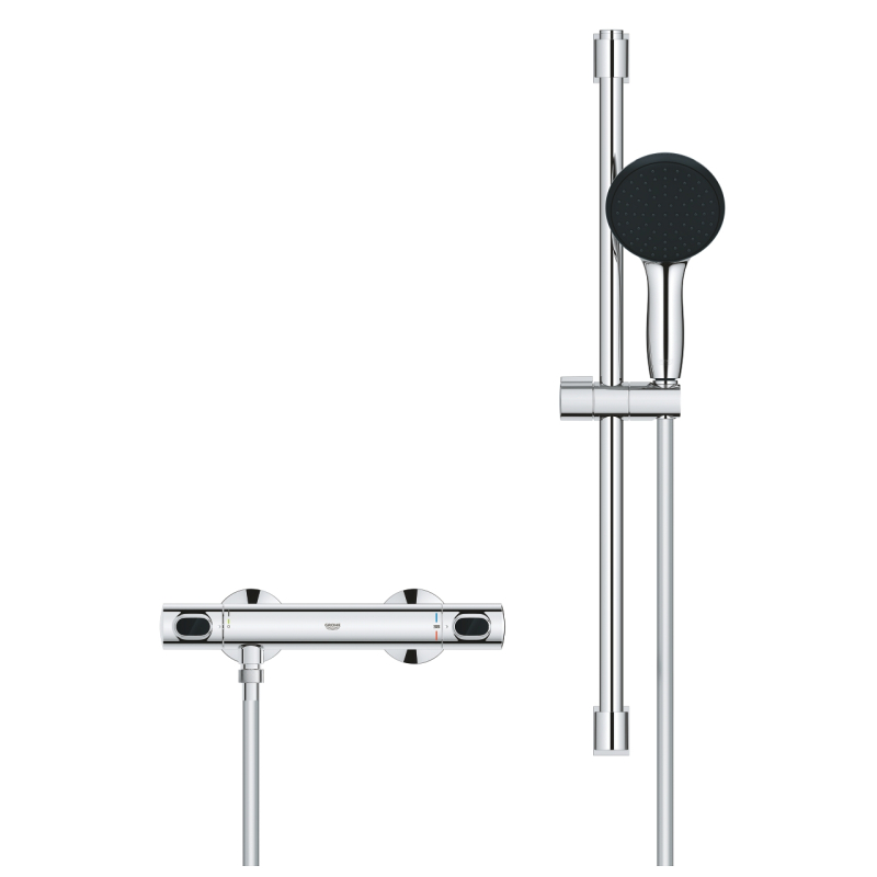 Grohe Precision Flow Termosztátos Zuhanycsaptelep zuhanyszettel 34800001